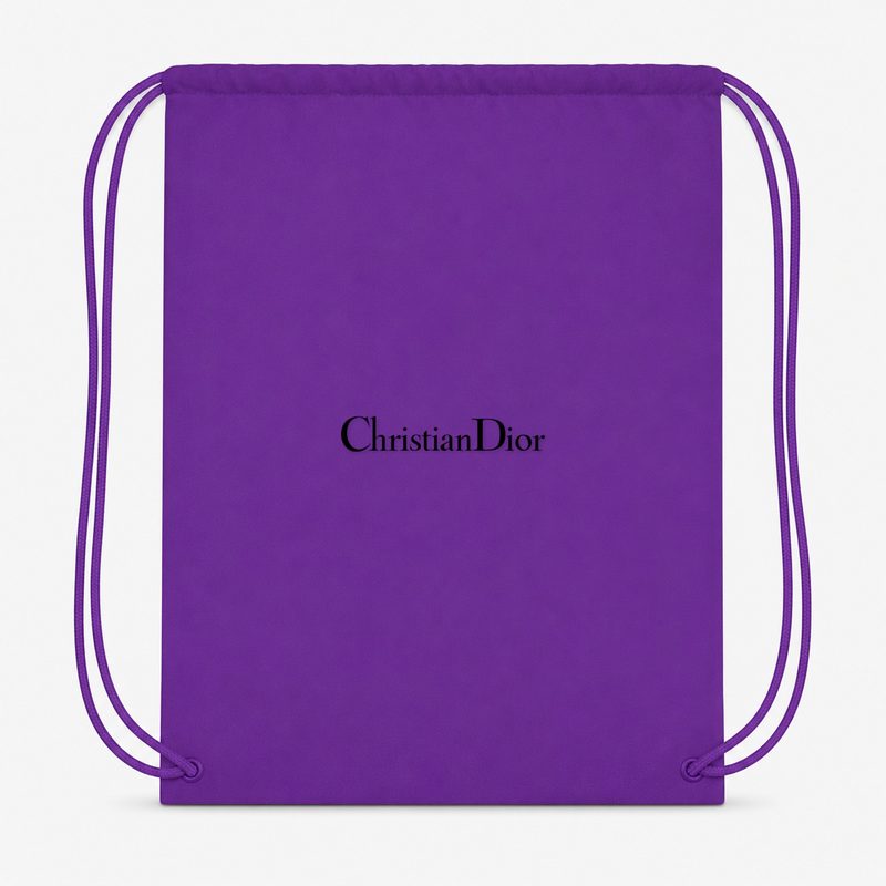 Dior Black Drawstring Bag - Purple