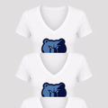 Women's Memphis Grizzlies V Neck T-Shirt in white