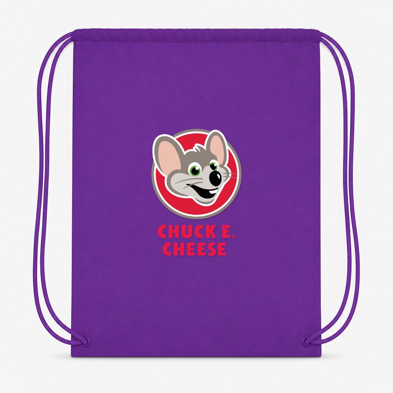 Chuck E. Cheeses Drawstring Bag - Purple