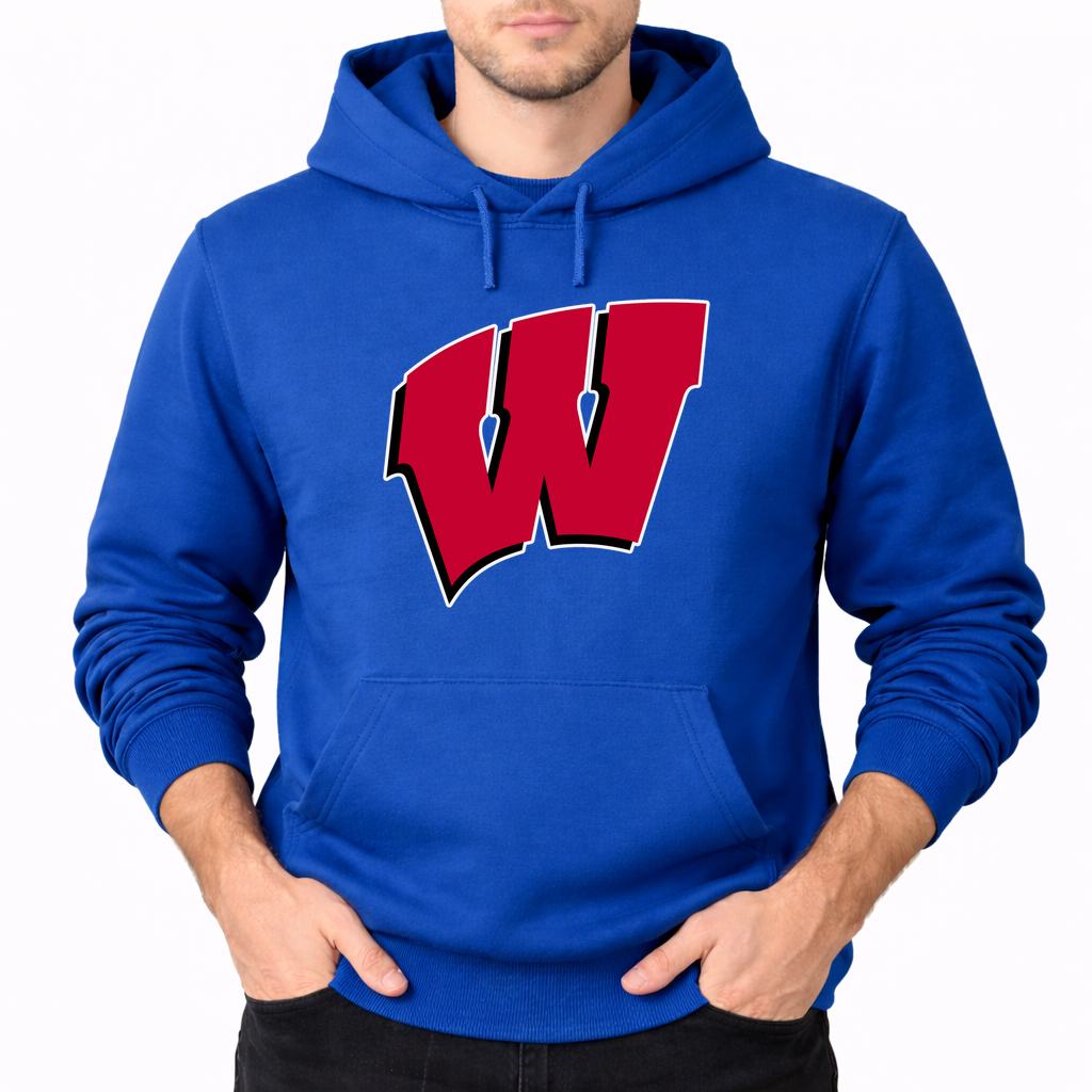 Men's Wisconsin Badgers Pullover Hoodie - Blue