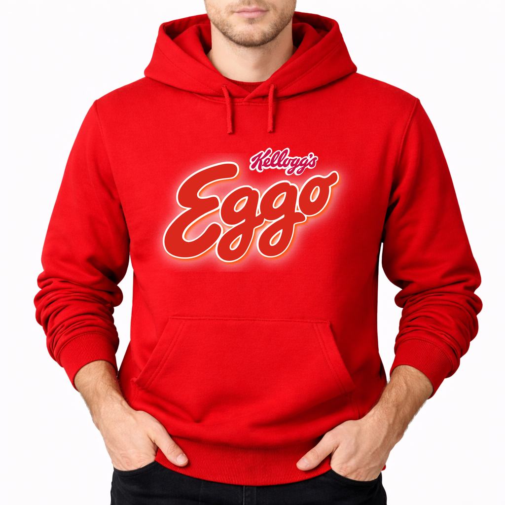 Men's Eggo Kelloggs Food Pullover Hoodie - Red