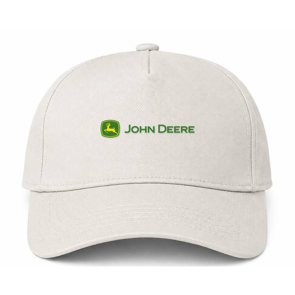 John Deere Logo Beige Dad Baseball Cap Hat
