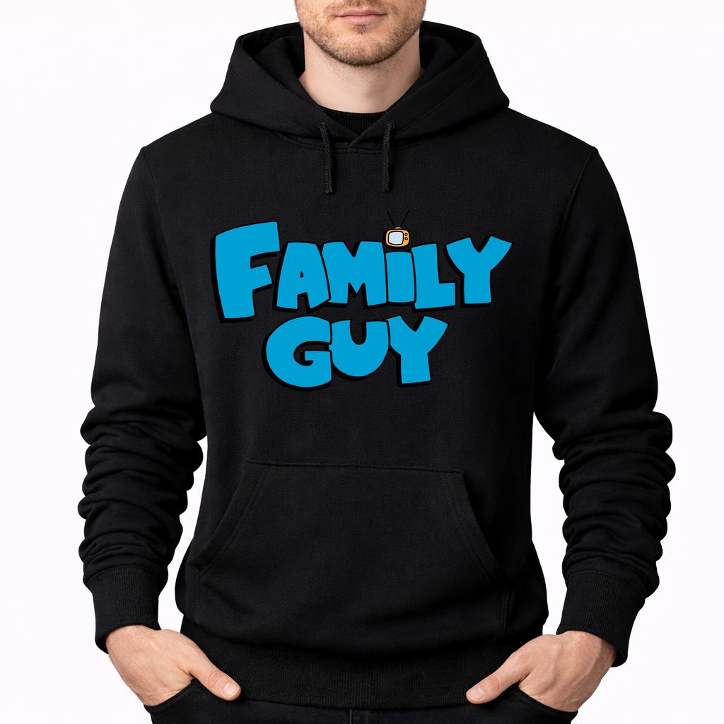 Men's Family Guy Pullover Hoodie - Black
