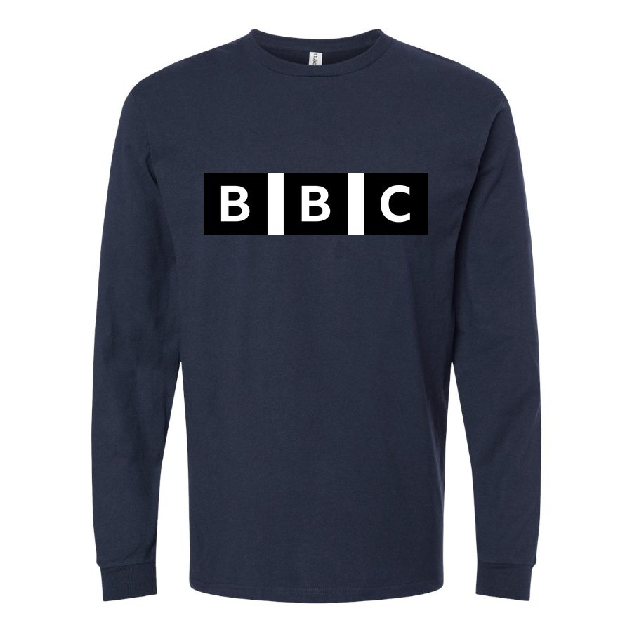 Men's bbc-logo Long sleeves Cotton Blend T-Shirt - Navy