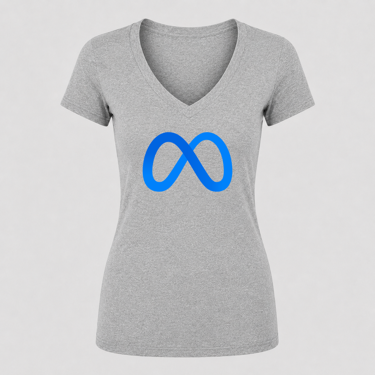 Women's Meta V Neck T-Shirt in gray