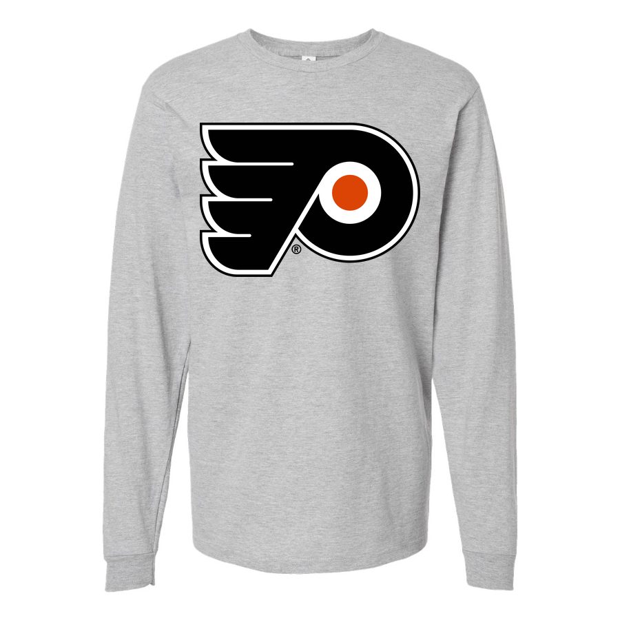 Men's Philadelphia Flyers Long sleeves Cotton Blend T-Shirt - Gray