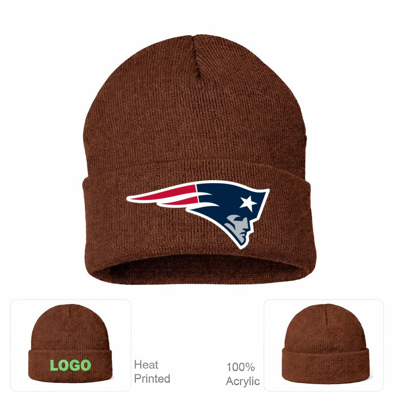 New England Patriots Brown Beanie Hat