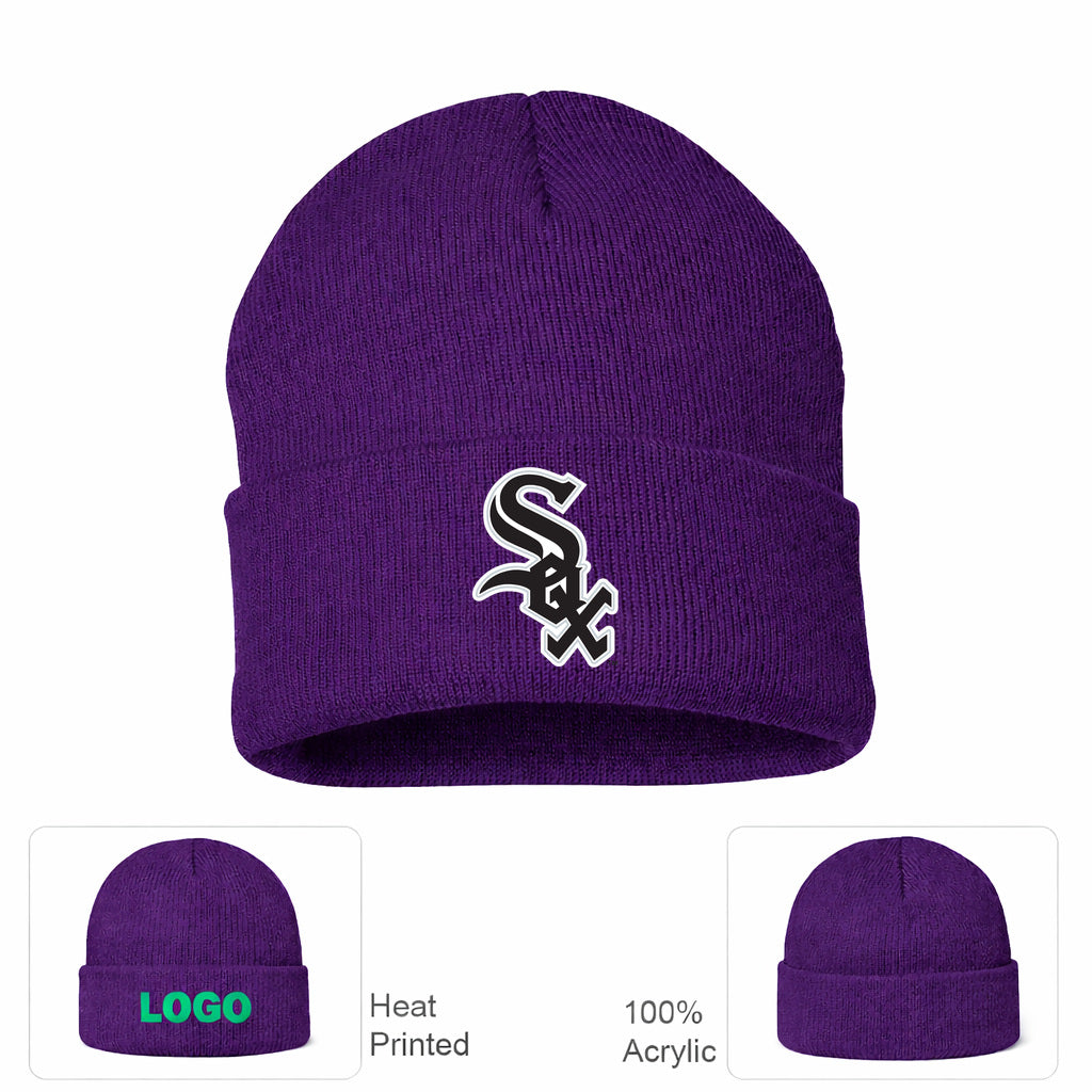 MLB Chicago White Sox Beanie Hat - Purple