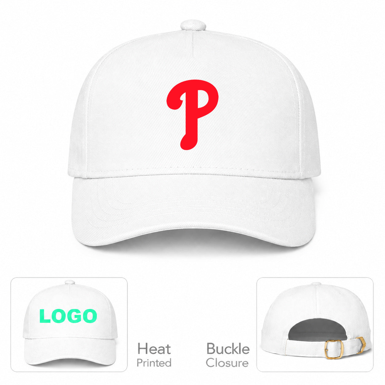 MLB Philadelphia Phillies Baseball Cap Hat - White