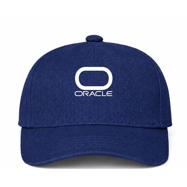 Oracle White Logo Navy Dad Baseball Cap Hat