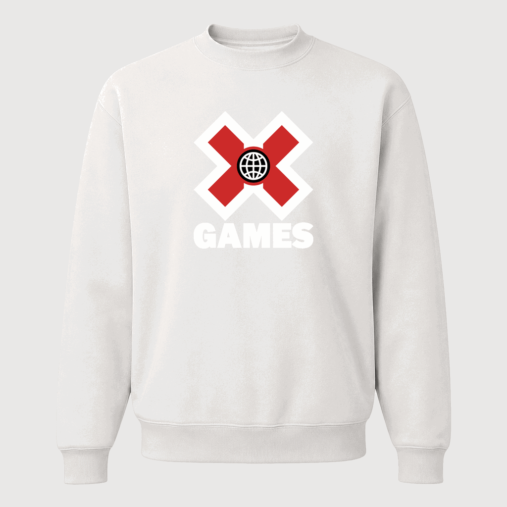 Men's X Games White Logo Crewneck Sweatshirt - White