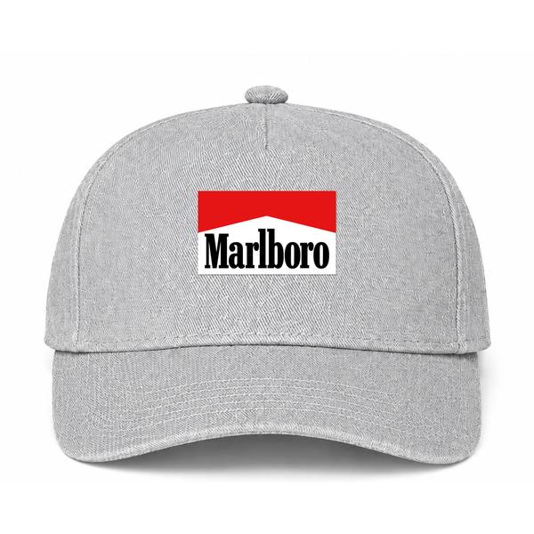 Marlboro Logo Gray Dad Baseball Cap Hat