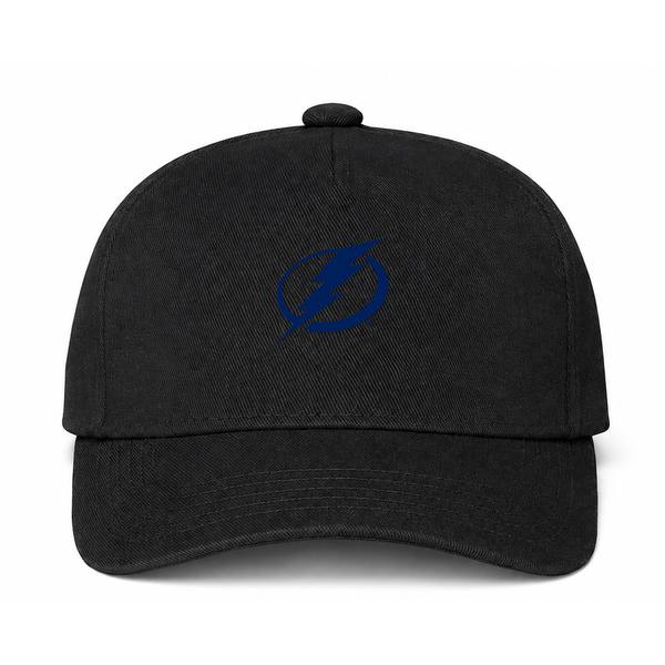 Tampa Bay Lightning NHL Logo Black Dad Baseball Cap Hat