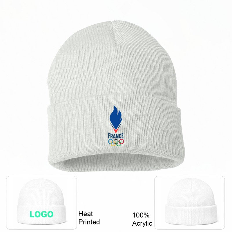 France 2024 Logo White Beanie Hat