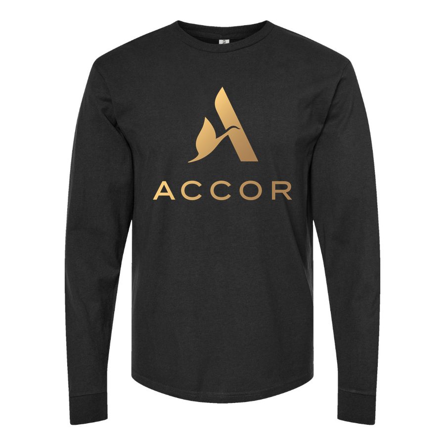 Men's Accor-logo-1536x864 Long sleeves Cotton Blend T-Shirt - Black