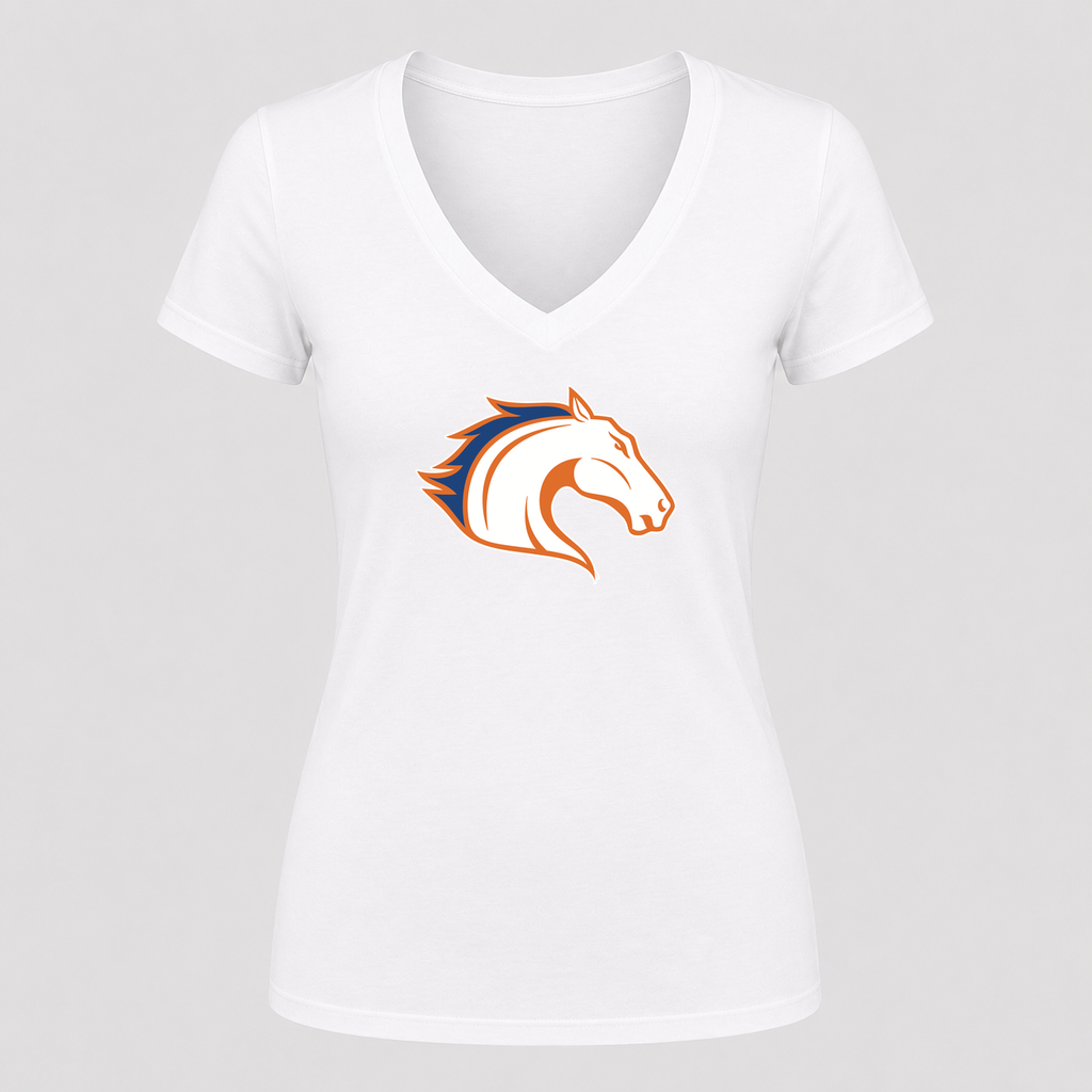 Women's Texas Arlington Mavericks V Neck T-Shirt in white