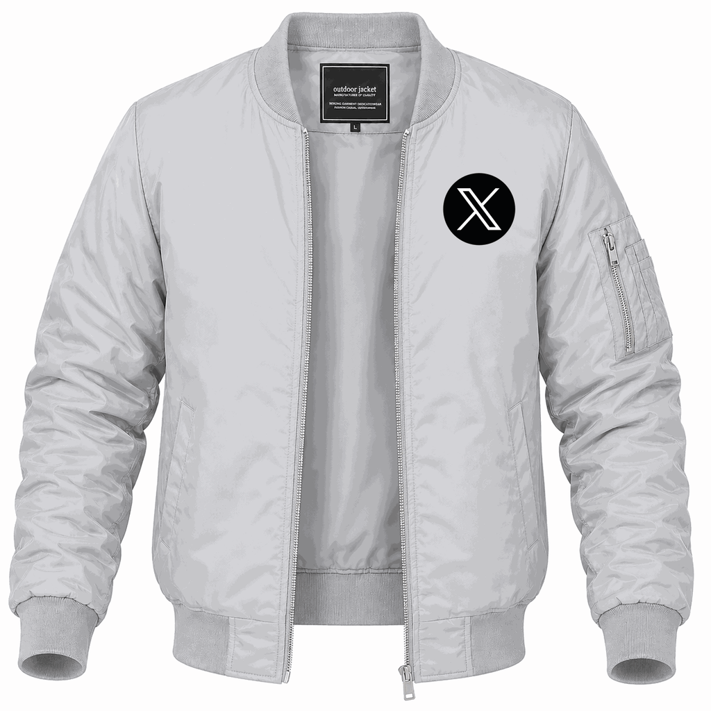 Men's Twitter X Lightweight Bomber Jacket - Gray