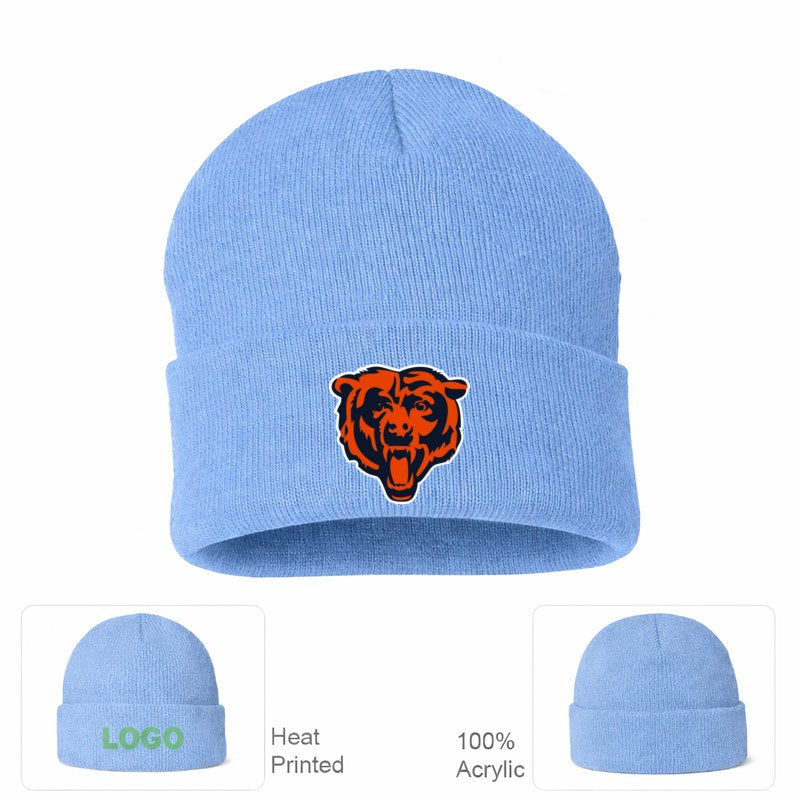 Chicago Bears Sky Blue Beanie Hat