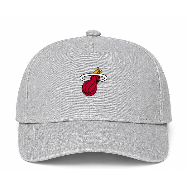 Miami Heat NBA Logo Gray Dad Baseball Cap Hat