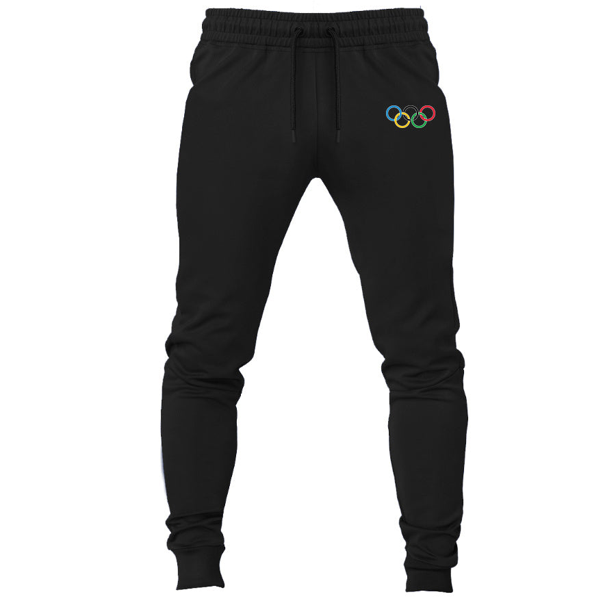 Olympic Rings Black joggers sweatpants - Black