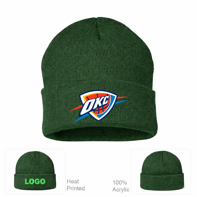 Oklahoma City Thunder Forest Green Beanie Hat