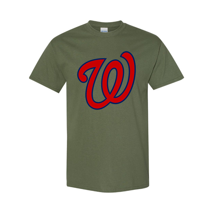 Youth's Washington Nationals Cotton T-Shirt - Army Green