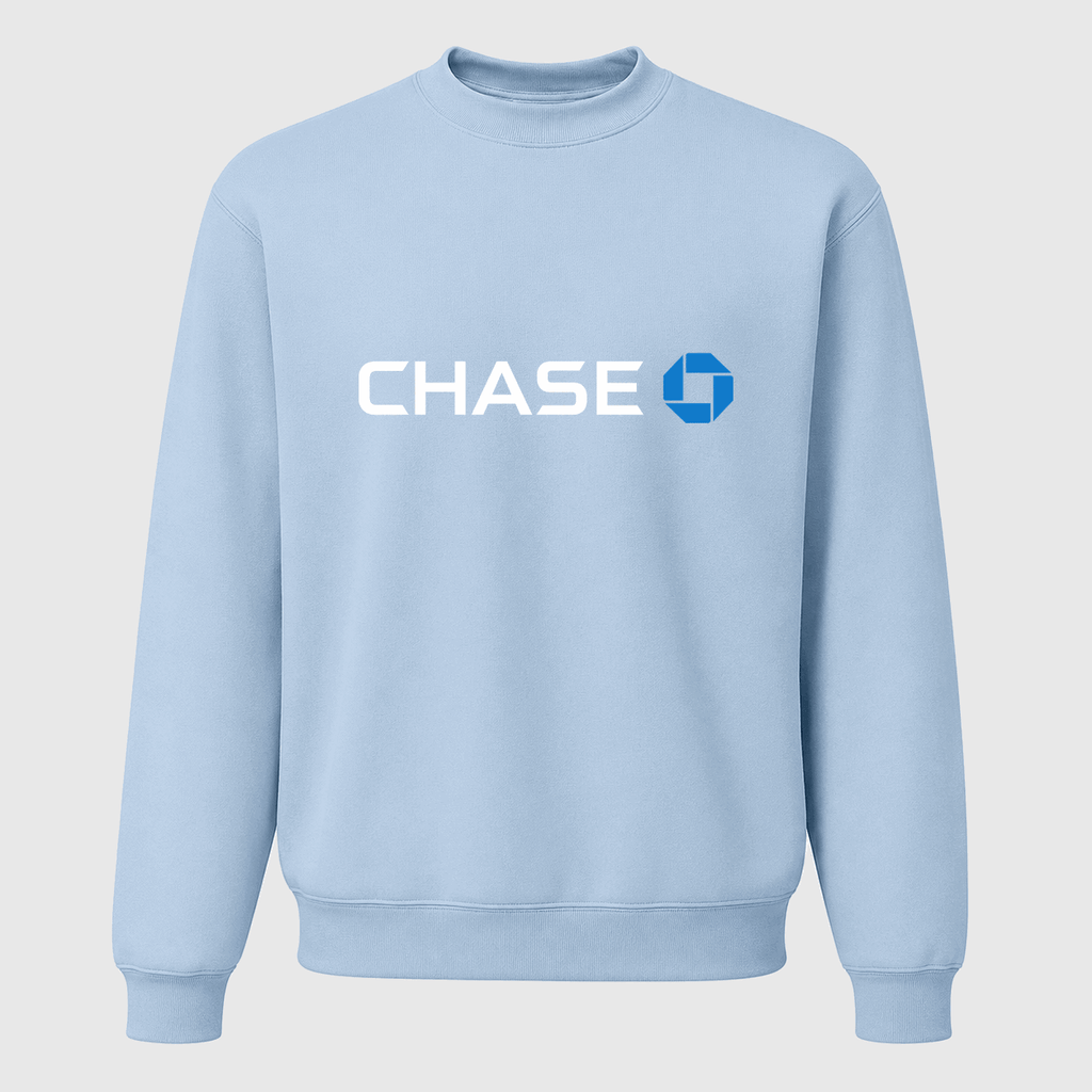 Men's Chase White Logo Crewneck Sweatshirt - Sky Blue