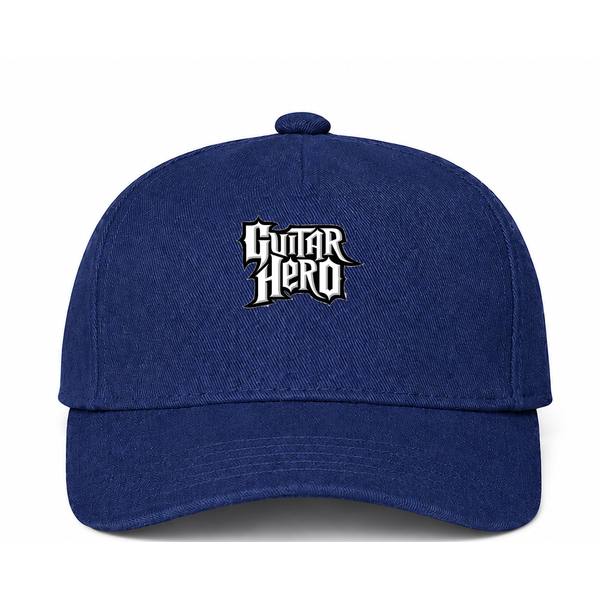 Guitar Hero Logo Navy Dad Baseball Cap Hat