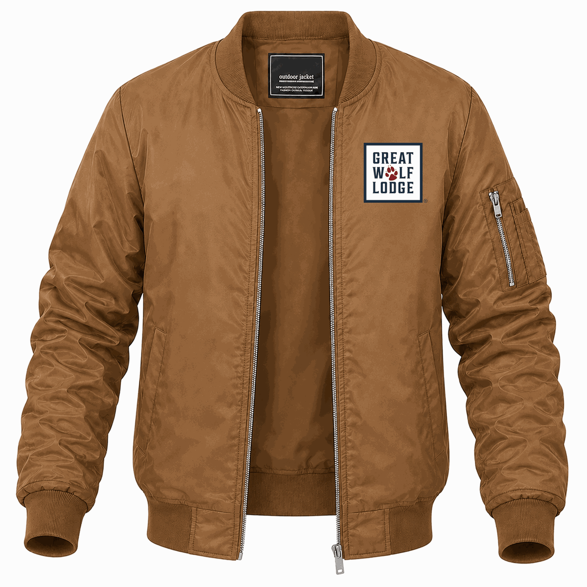 Men's Great Wolf Lodge Lightweight Bomber Jacket - Brown