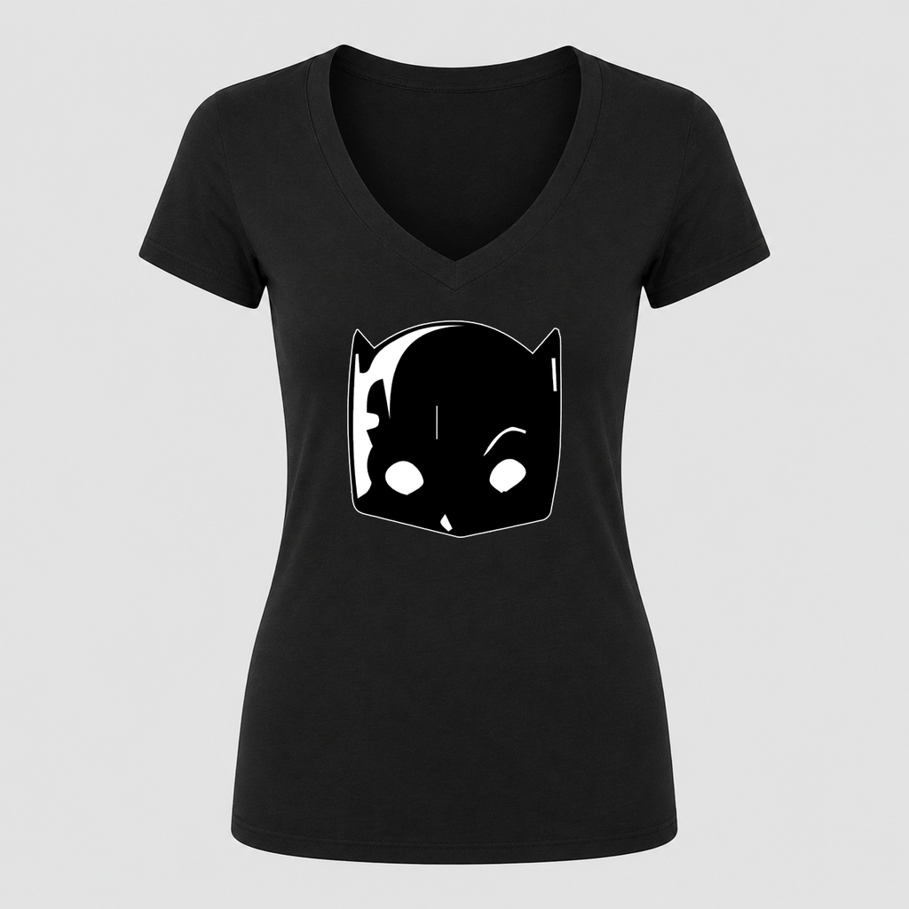 Women's Hellcat V Neck T-Shirt in black