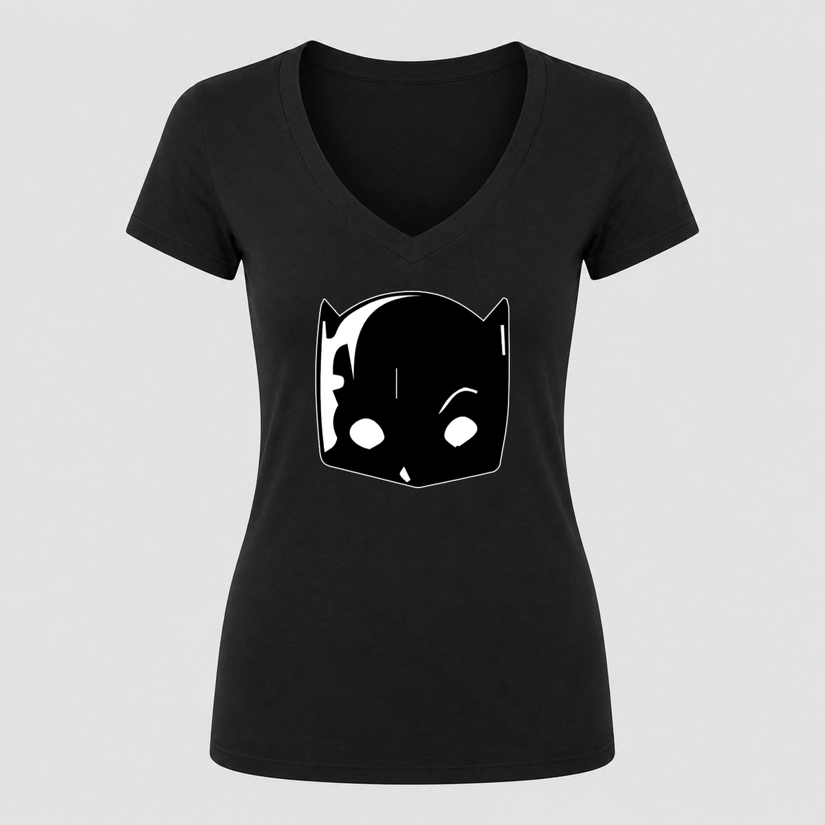 Women's Hellcat V Neck T-Shirt in black