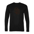 Men's San Diego Padres Polyester Long Sleeve T-Shirt - Black
