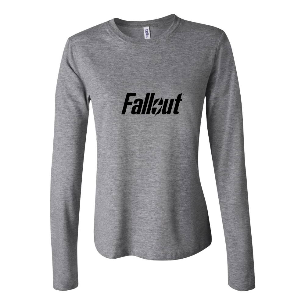 Women's Fallout logo black Long Sleeve T-Shirt - Gray