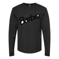 Men's Barbie Long sleeves Cotton Blend T-Shirt - Black