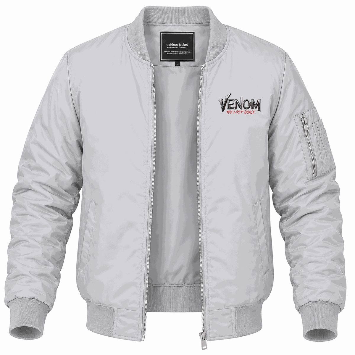 Men's Venom The Last Dance Lightweight Bomber Jacket - Gray