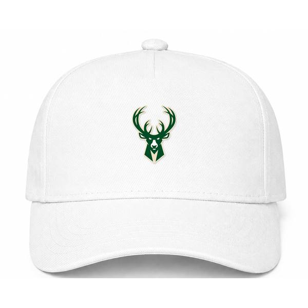 Milwaukee Bucks NBA Logo White Dad Baseball Cap Hat
