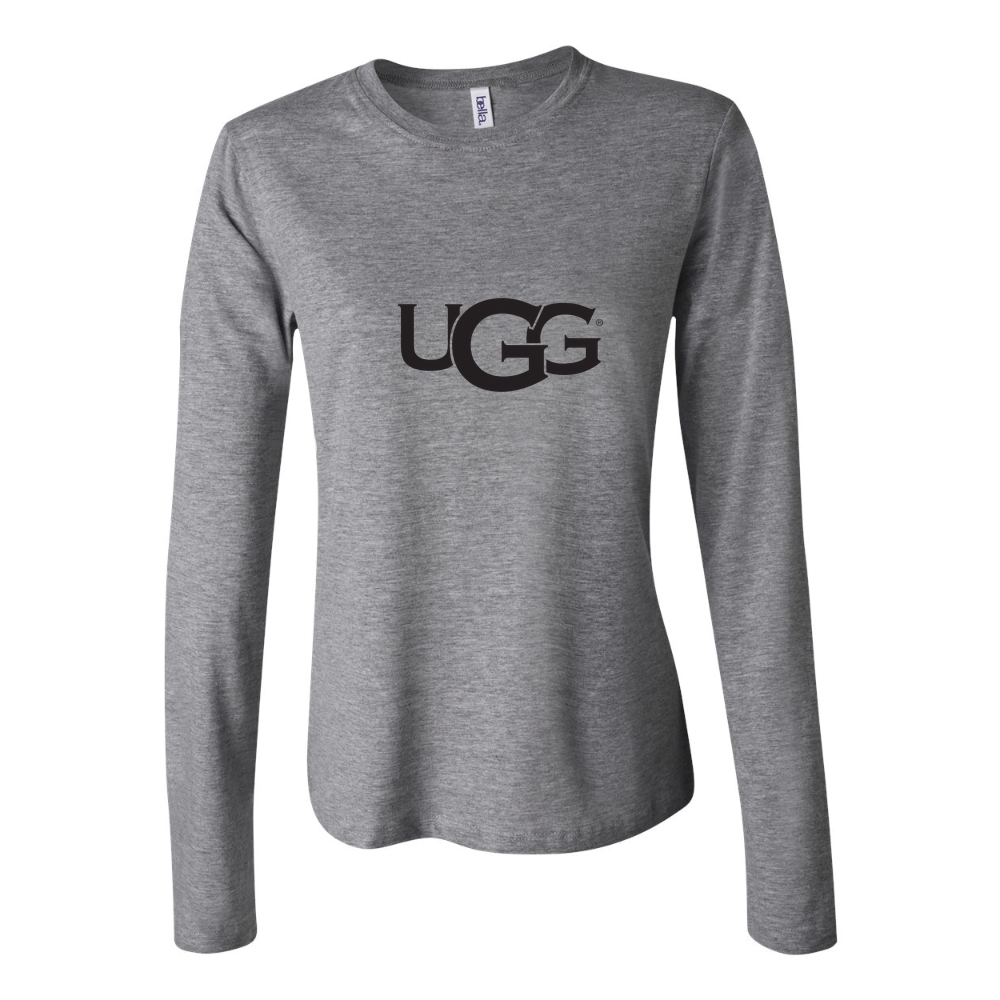 Women's UGG Logo 1536x853 Long Sleeve T-Shirt - Gray