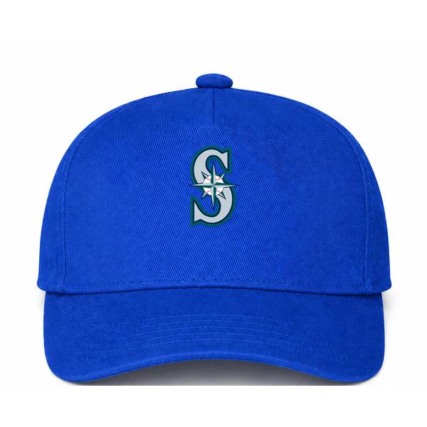 Seattle Mariners MLB Logo Blue Dad Baseball Cap Hat