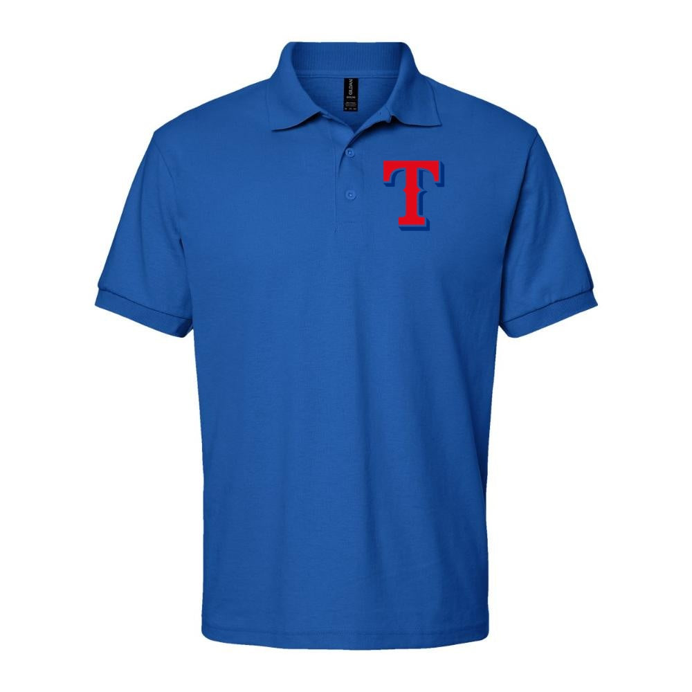 Men's Texas Rangers Dry Blend Polo - Blue