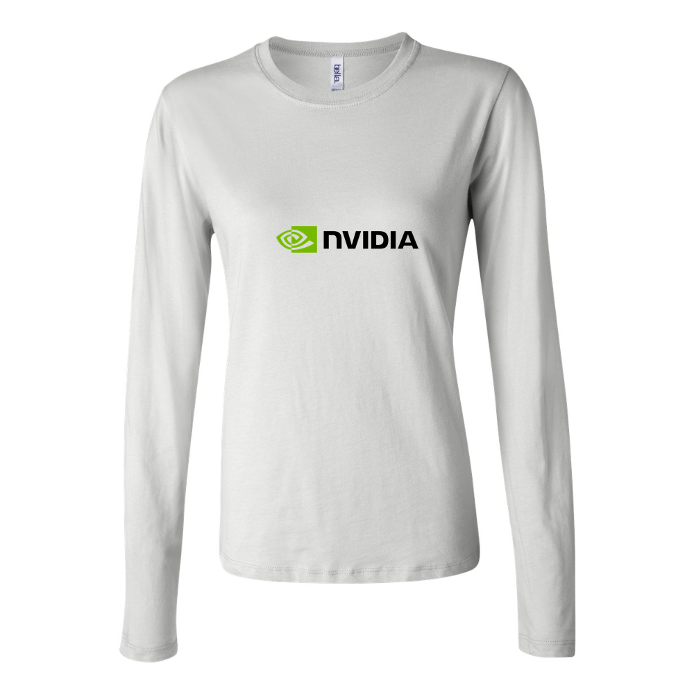 Women's NVIDIA Long Sleeve T-Shirt - White