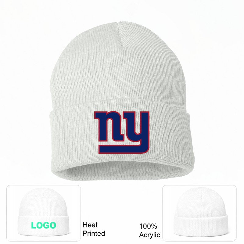 New York Giants White Beanie Hat