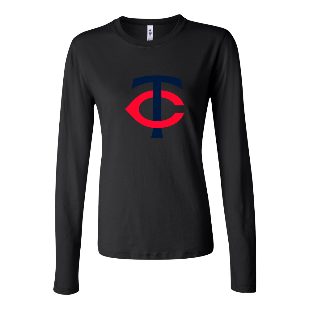 Women's Minnesota Twins Long Sleeve T-Shirt - Black