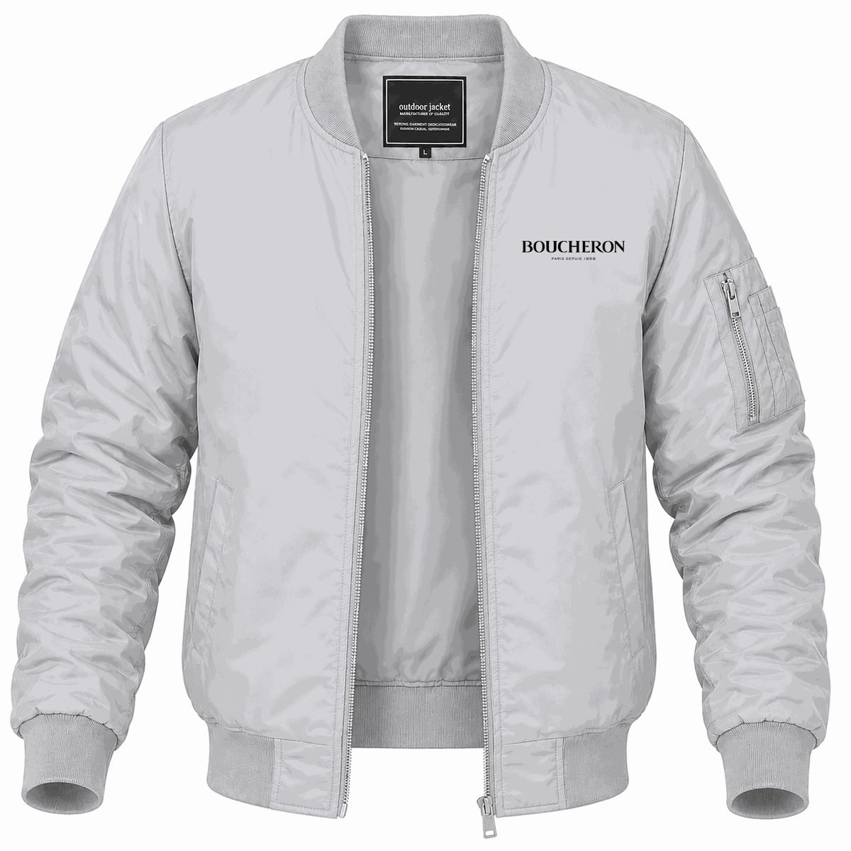 Men's Boucheron Lightweight Bomber Jacket - Gray