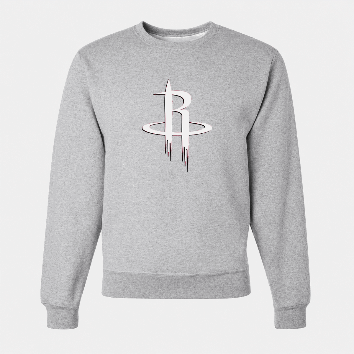 Men's Army Green Houston Rockets Crewneck Sweatshirt - Gray