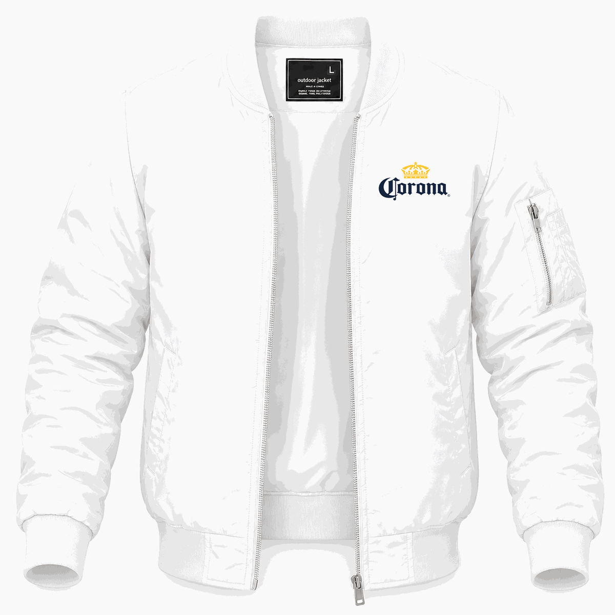 Men's Corona Lightweight Bomber Jacket - White