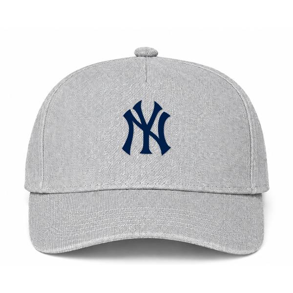 New York Yankees MLB Logo Gray Dad Baseball Cap Hat