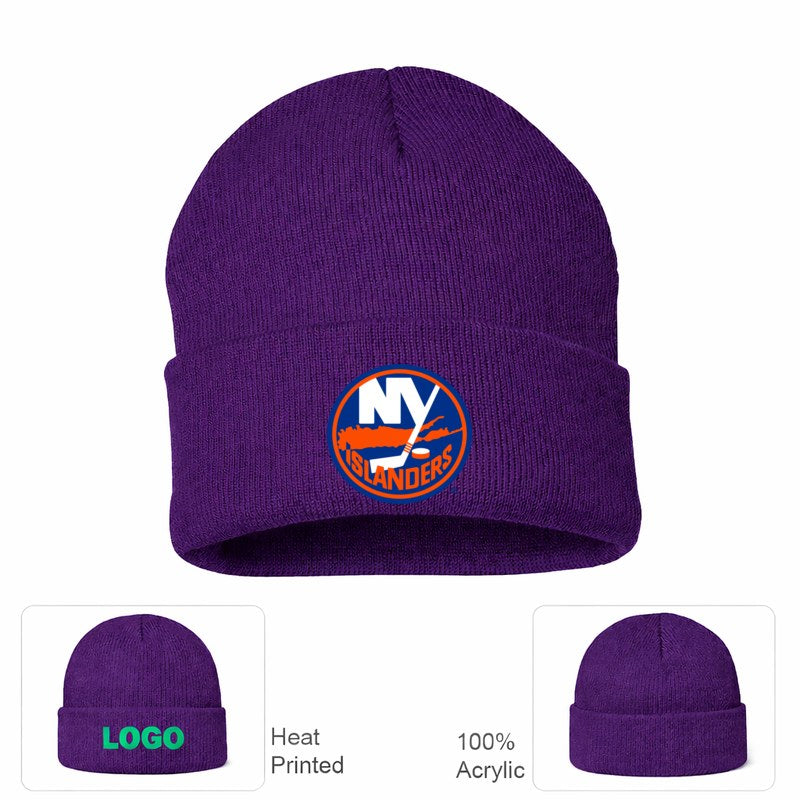 New York Islanders Purple Beanie Hat