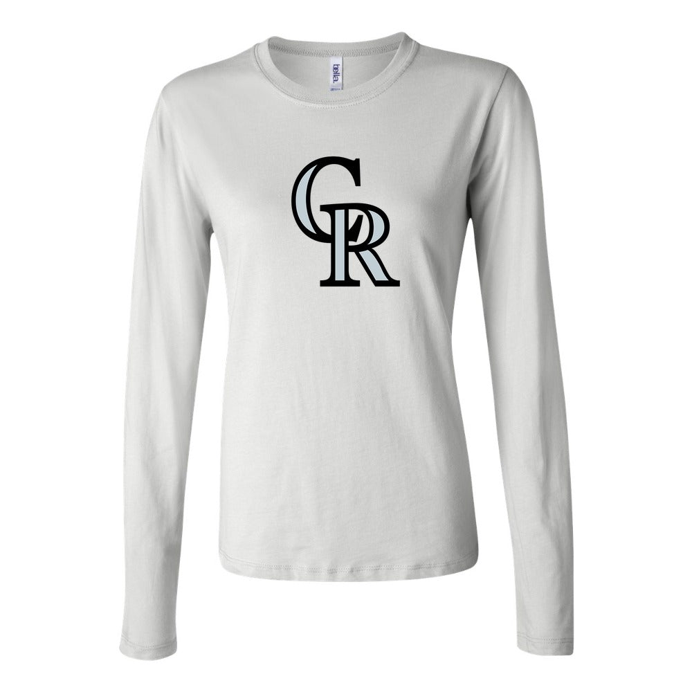 Women's Colorado Rockies Long Sleeve T-Shirt - White