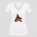 Women's Arizona Coyotes V Neck T-Shirt in white