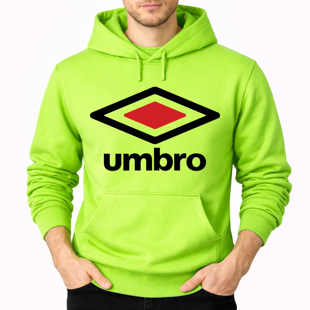 Men's Umbro Pullover Hoodie - Lime green
